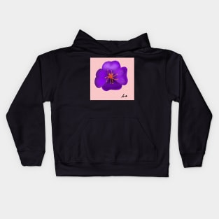 flower primrose violet Kids Hoodie